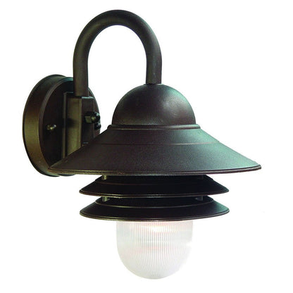 Antique Bronze Three Tier Lamp Shade Outdoor Wall Light HomeRoots