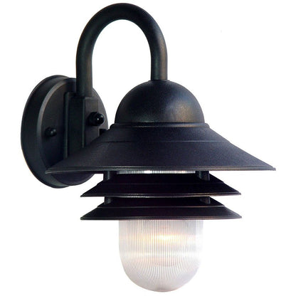 Matte Black Three Tier Lamp Shade Outdoor Wall Light HomeRoots