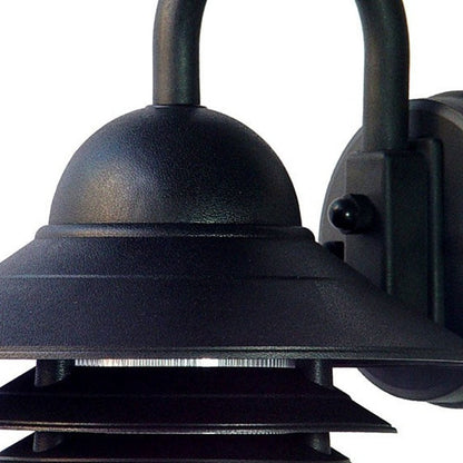 Matte Black Three Tier Lamp Shade Outdoor Wall Light HomeRoots