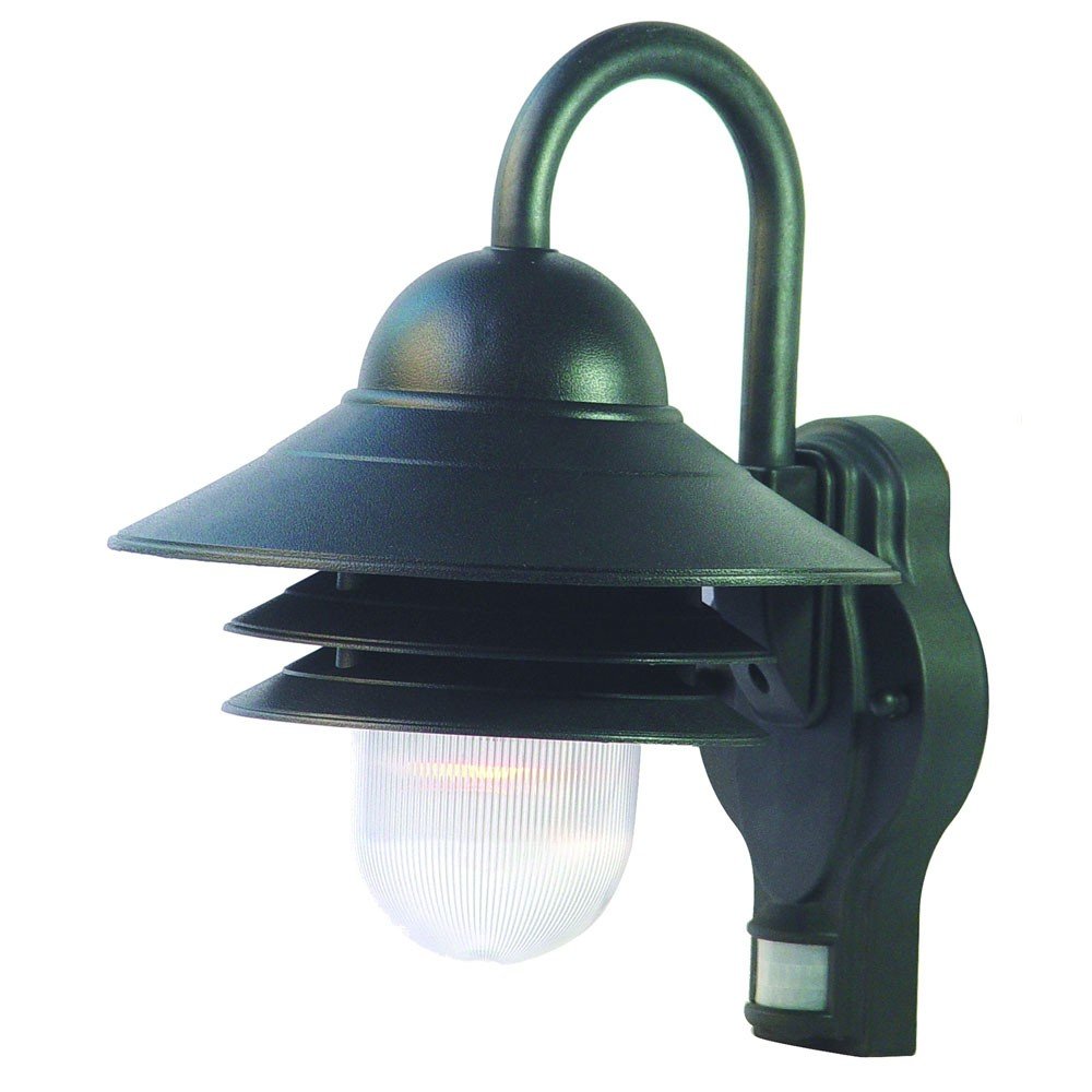 Matte Black Motion Sensor Outdoor Wall Light HomeRoots