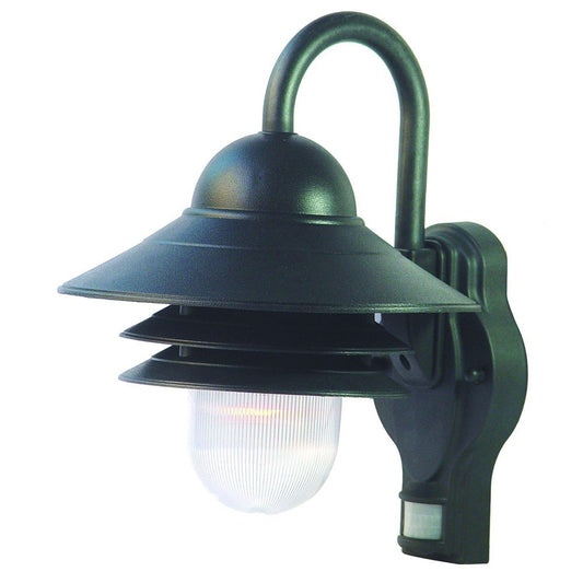 Matte Black Motion Sensor Outdoor Wall Light HomeRoots
