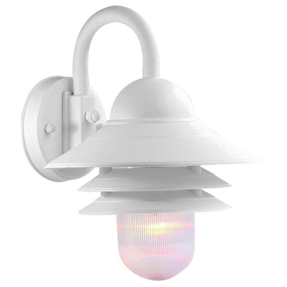 White Three Tier Lamp Shade Outdoor Wall Light HomeRoots