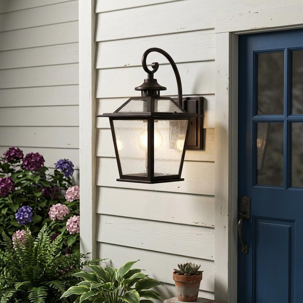 Antique Bronze Terrarium Shape Wall Light HomeRoots