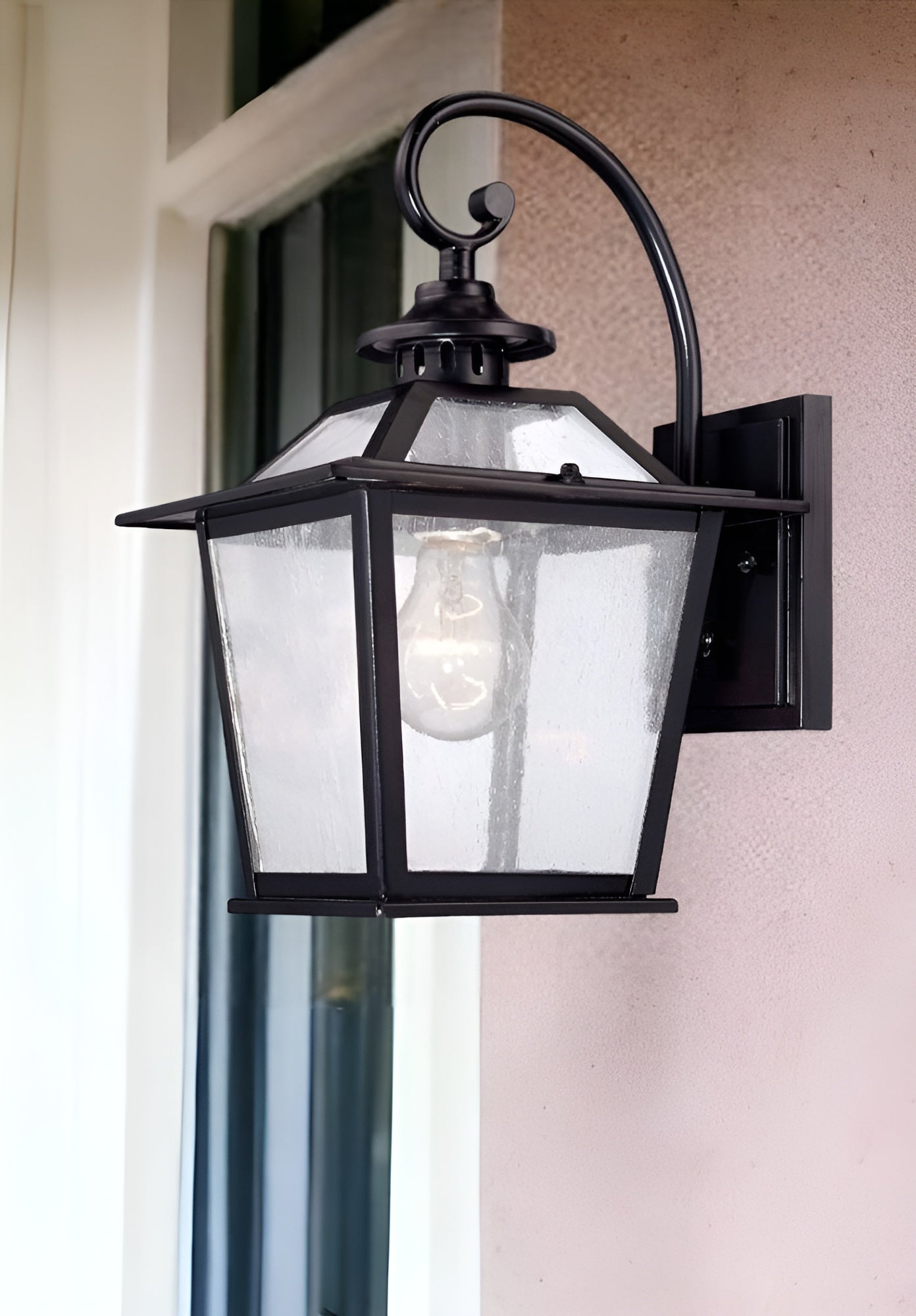 Matte Black Terrarium Shape Wall Light