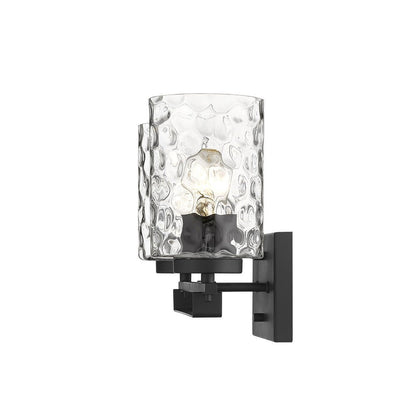 10" Black And Clear Metal Vanity Flush Mounted Sconce HomeRoots