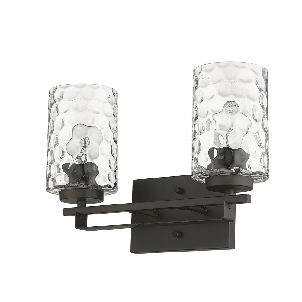 10" Black And Clear Metal Vanity Flush Mounted Sconce HomeRoots