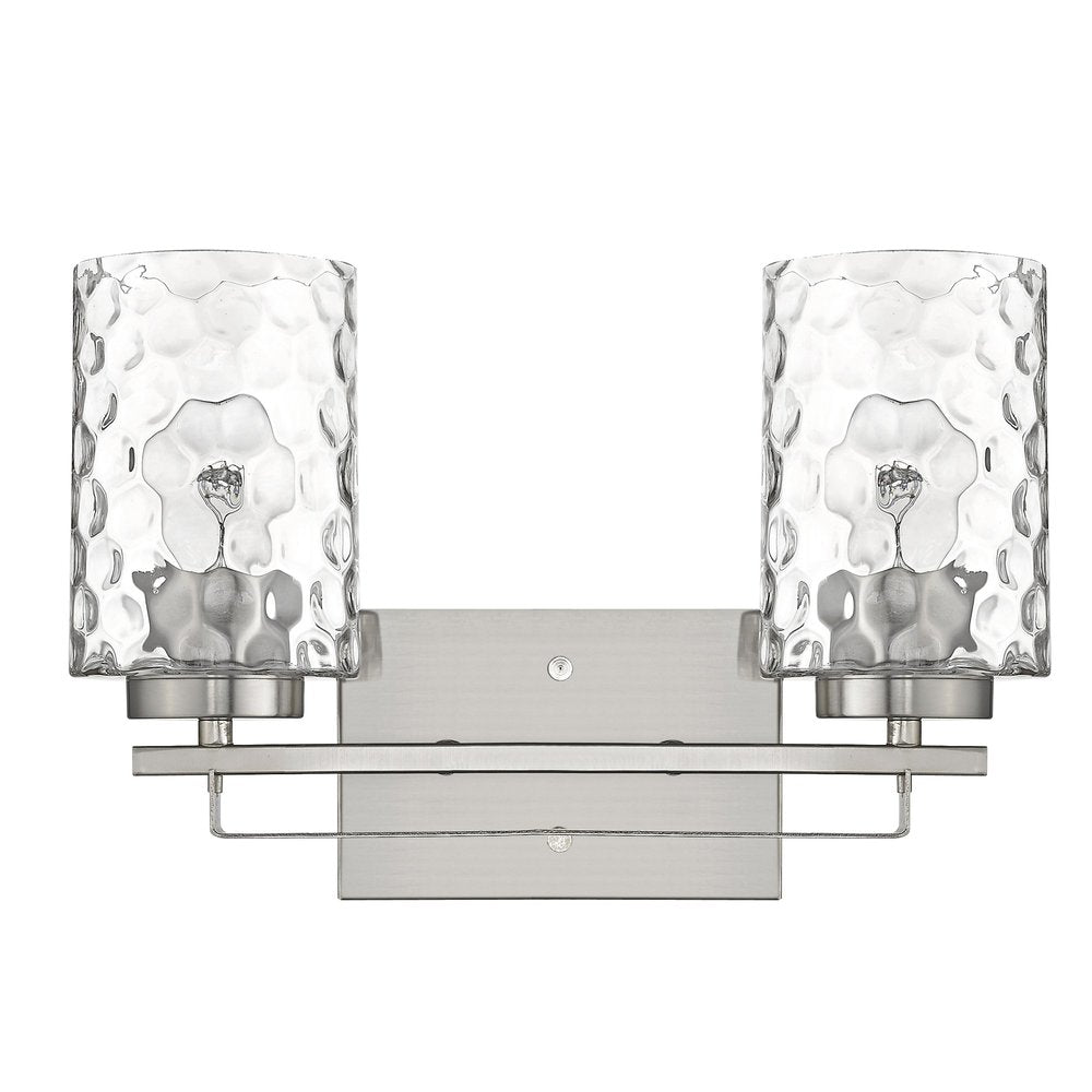 10" Silver And Clear Metal Vanity Flush Mounted Sconce HomeRoots