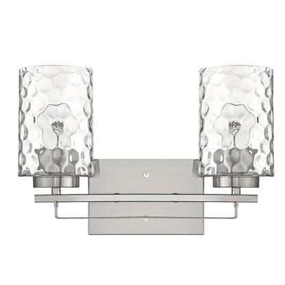 10" Silver And Clear Metal Vanity Flush Mounted Sconce HomeRoots