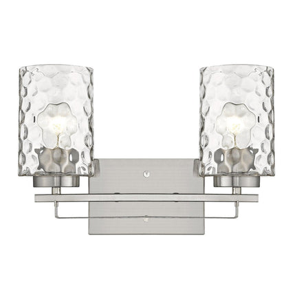 10" Silver And Clear Metal Vanity Flush Mounted Sconce HomeRoots