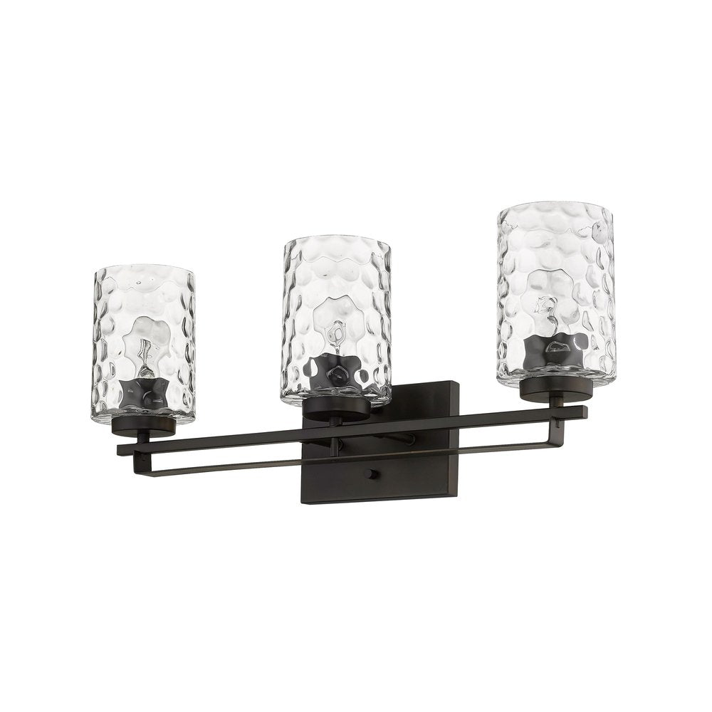 10" Black And Clear Metal and Glass Vanity Flush Mounted Sconce HomeRoots