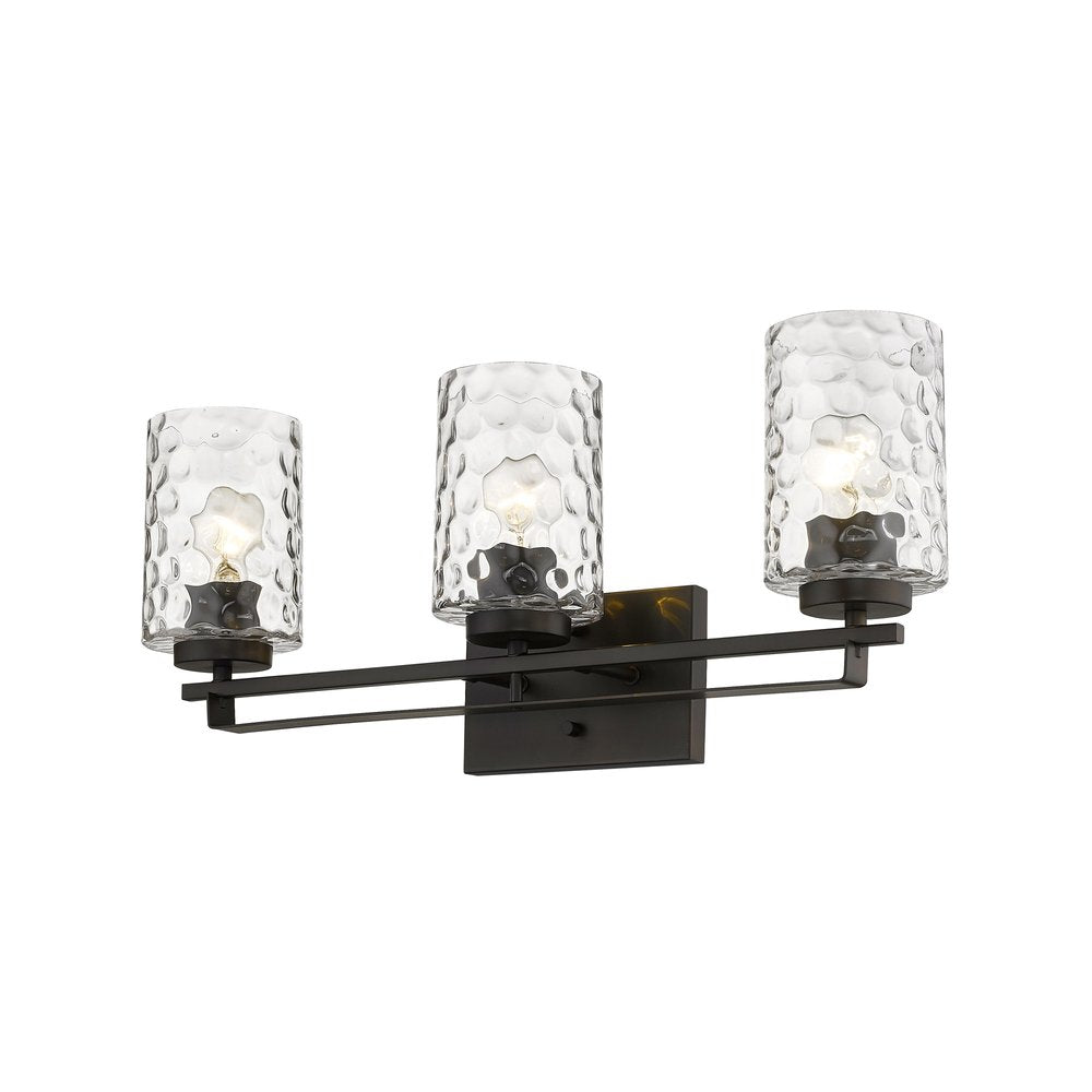 10" Black And Clear Metal and Glass Vanity Flush Mounted Sconce HomeRoots