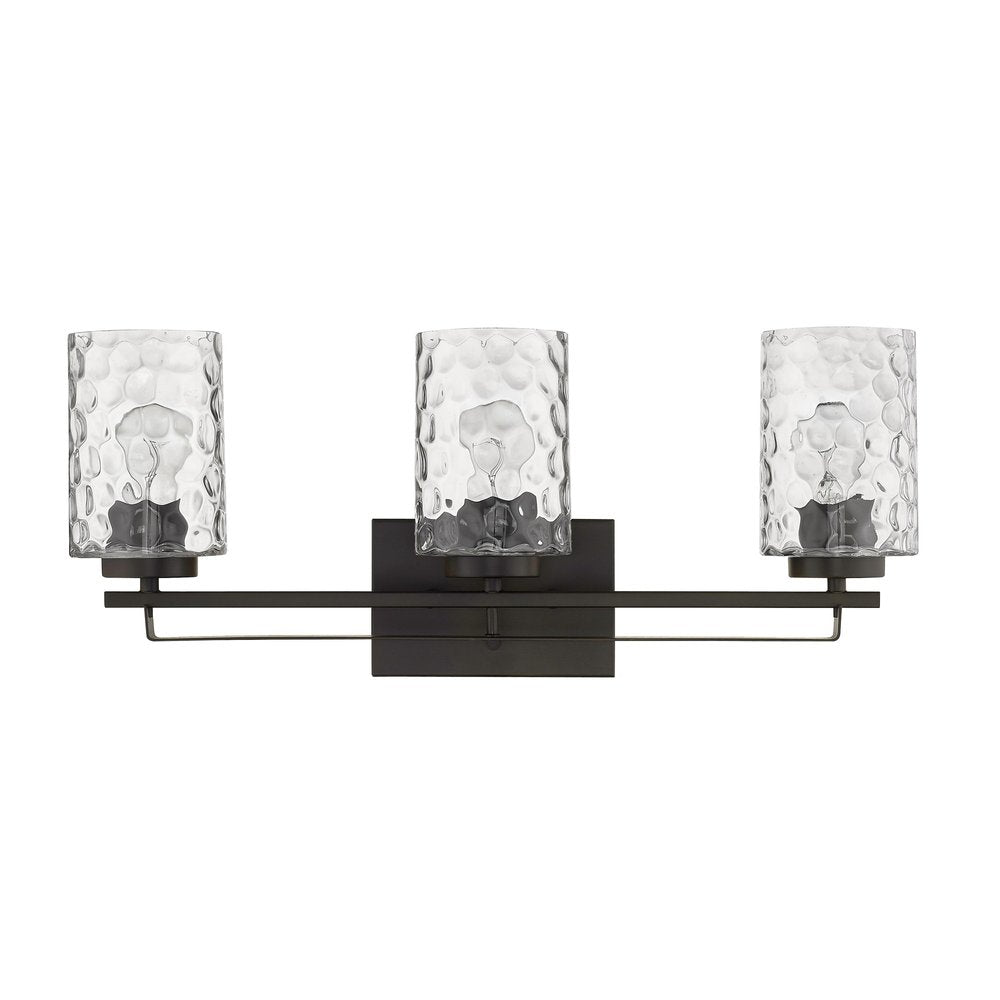 10" Black And Clear Metal and Glass Vanity Flush Mounted Sconce HomeRoots