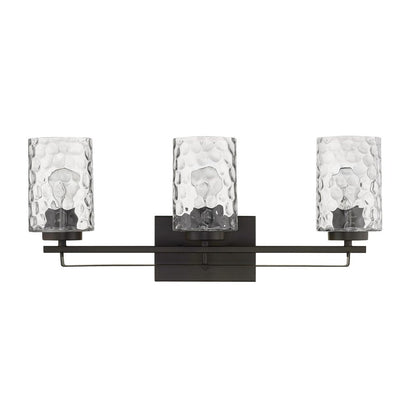 10" Black And Clear Metal and Glass Vanity Flush Mounted Sconce HomeRoots