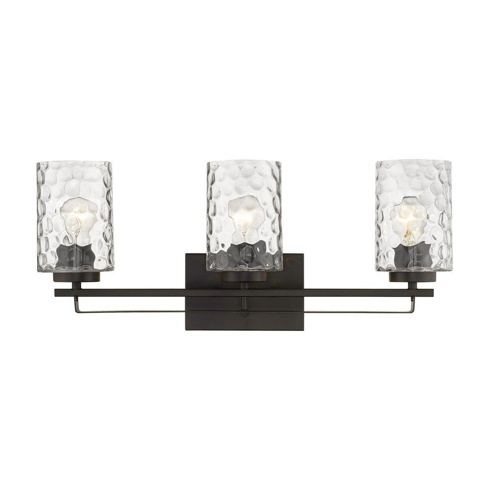 10" Black And Clear Metal and Glass Vanity Flush Mounted Sconce HomeRoots