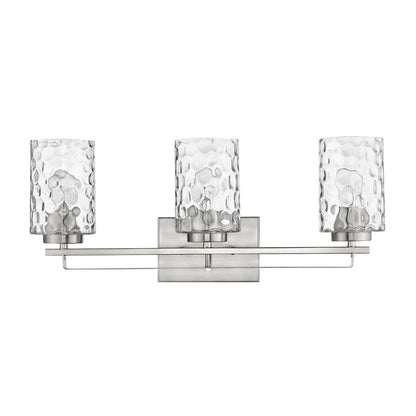 10" Silver And Clear Metal and Glass Vanity Flush Mounted Sconce HomeRoots