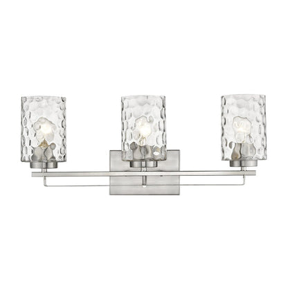 10" Silver And Clear Metal and Glass Vanity Flush Mounted Sconce HomeRoots