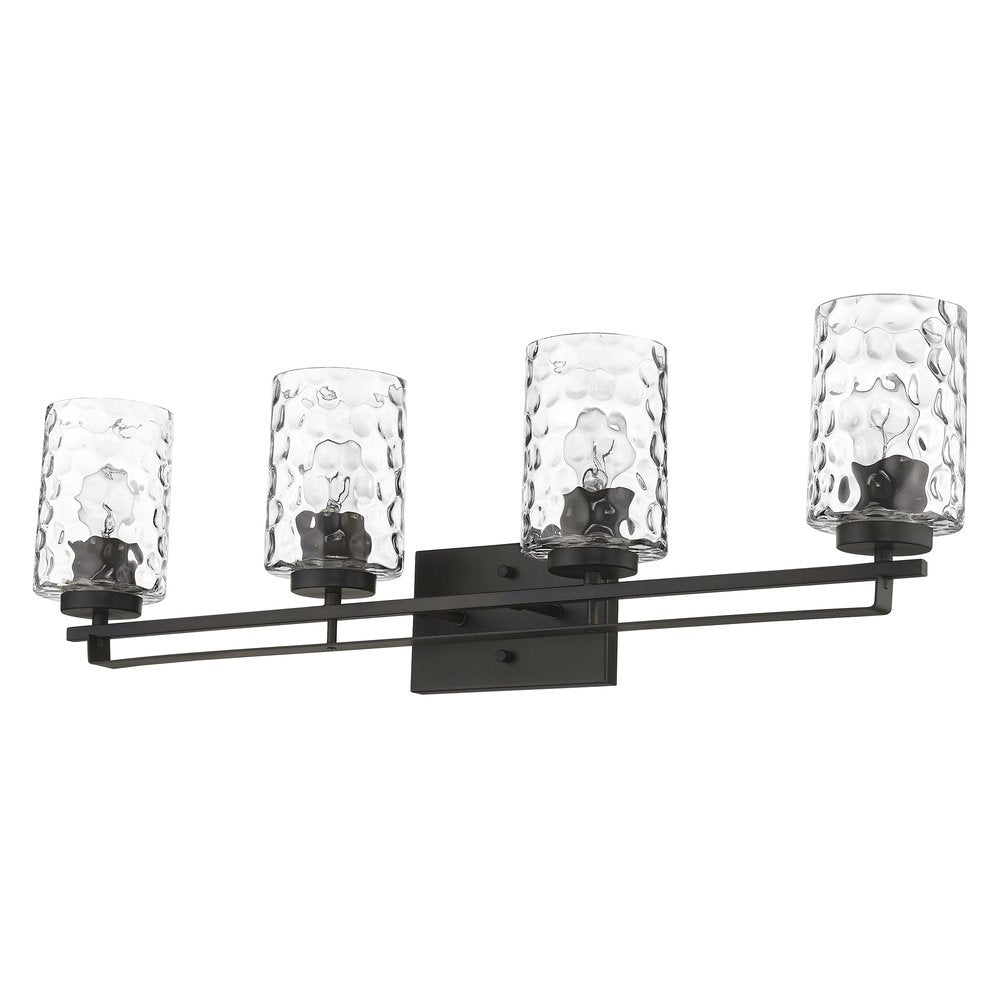 10" Black And Clear Metal and Glass Vanity Flush Mounted Sconce HomeRoots