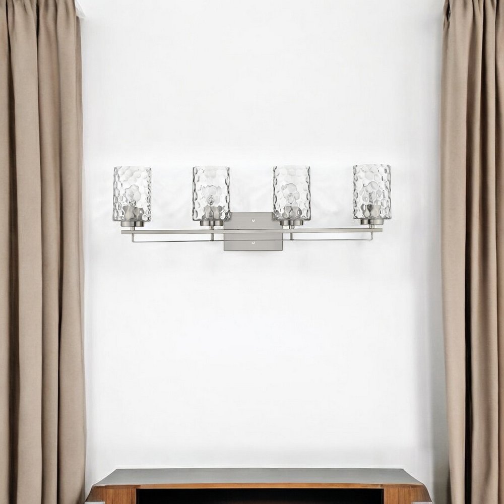 Livvy 4-Light Satin Nickel Vanity HomeRoots