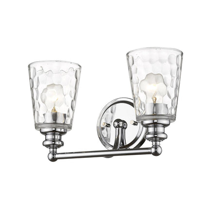 9" Silver And Clear Metal and Glass Vanity Flush Mounted Sconce HomeRoots