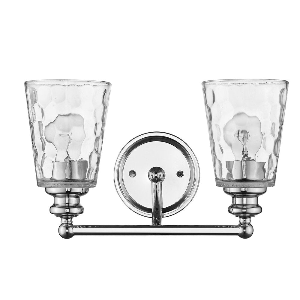 9" Silver And Clear Metal and Glass Vanity Flush Mounted Sconce — view 3