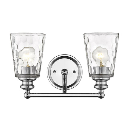 9" Silver And Clear Metal and Glass Vanity Flush Mounted Sconce HomeRoots
