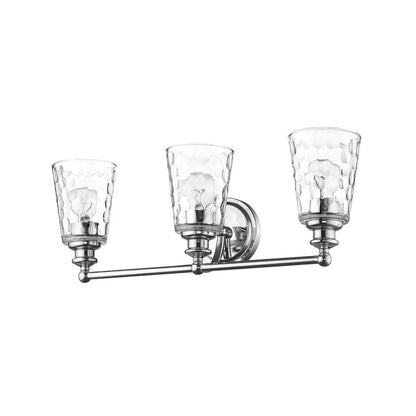 9" Silver And Clear Metal and Glass Vanity Flush Mounted Sconce HomeRoots