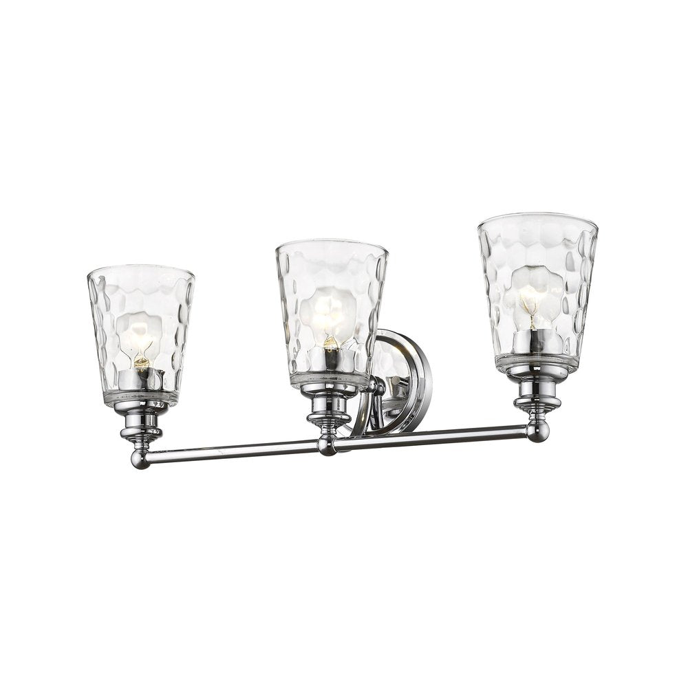 9" Silver And Clear Metal and Glass Vanity Flush Mounted Sconce — view 2