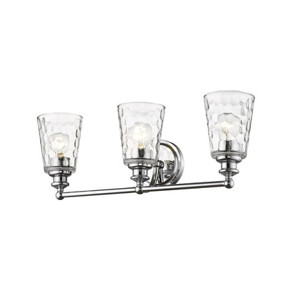 9" Silver And Clear Metal and Glass Vanity Flush Mounted Sconce HomeRoots