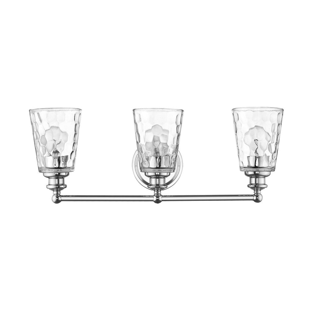 9" Silver And Clear Metal and Glass Vanity Flush Mounted Sconce — view 3