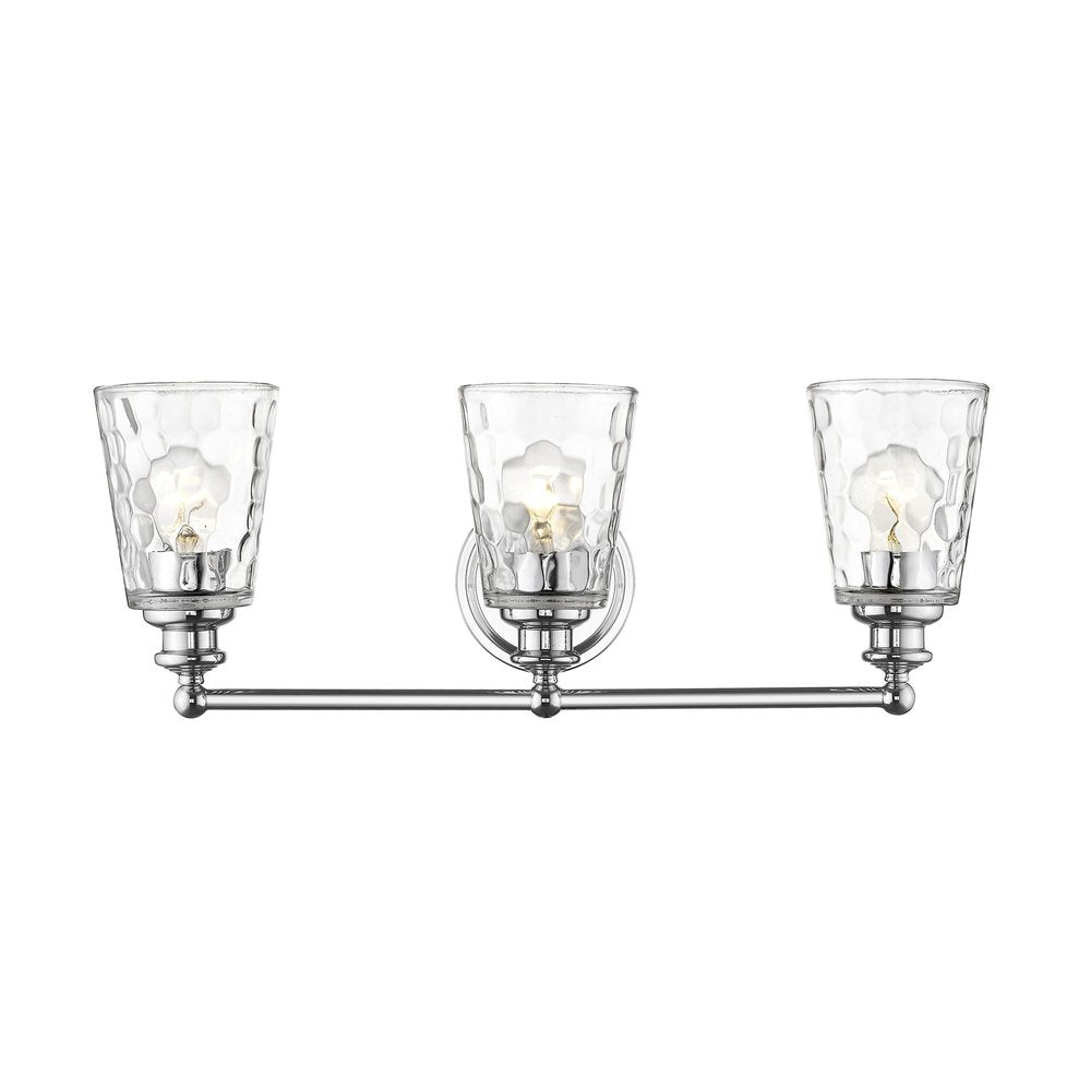 9" Silver And Clear Metal and Glass Vanity Flush Mounted Sconce — view 4
