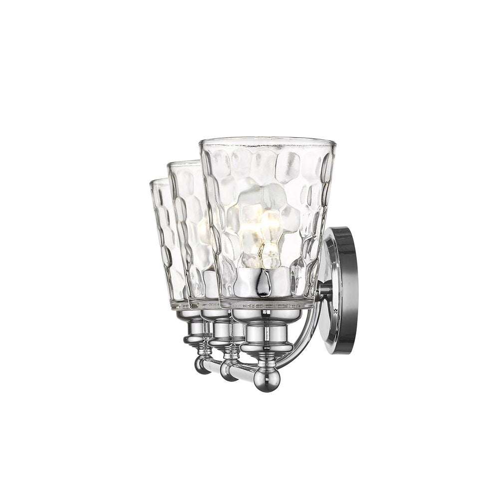 9" Silver And Clear Metal and Glass Vanity Flush Mounted Sconce HomeRoots