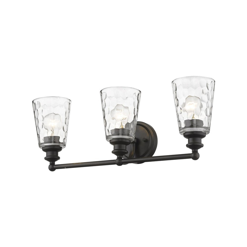 9" Black And Clear Metal and Glass Vanity Flush Mounted Sconce HomeRoots
