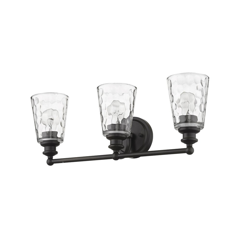 9" Black And Clear Metal and Glass Vanity Flush Mounted Sconce HomeRoots