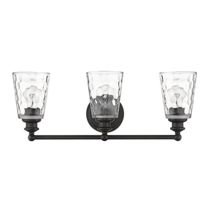 9" Black And Clear Metal and Glass Vanity Flush Mounted Sconce HomeRoots