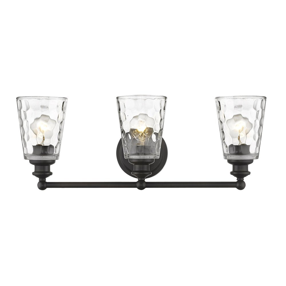 9" Black And Clear Metal and Glass Vanity Flush Mounted Sconce HomeRoots
