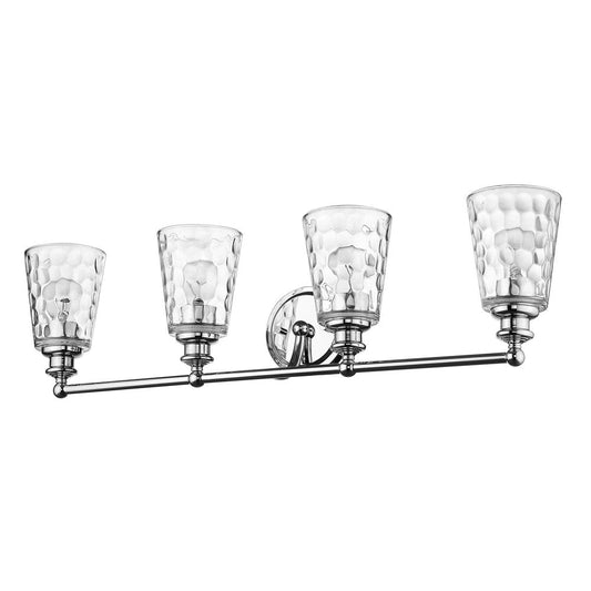 9" Silver And Clear Metal and Glass Vanity Flush Mounted Sconce HomeRoots