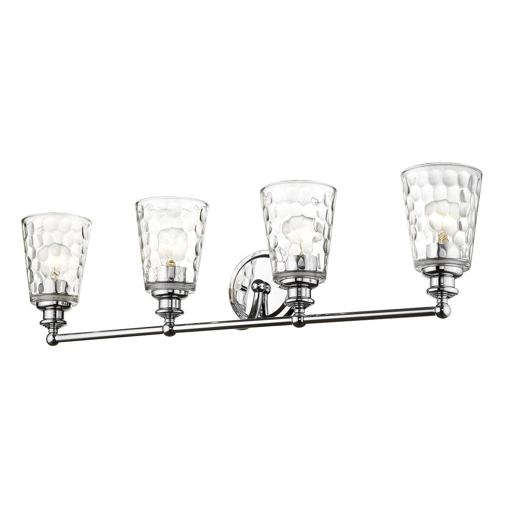9" Silver And Clear Metal and Glass Vanity Flush Mounted Sconce HomeRoots