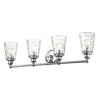 9" Silver And Clear Metal and Glass Vanity Flush Mounted Sconce HomeRoots
