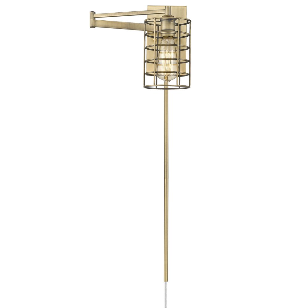 Industrial Gold Metal Wall Sconce — view 4
