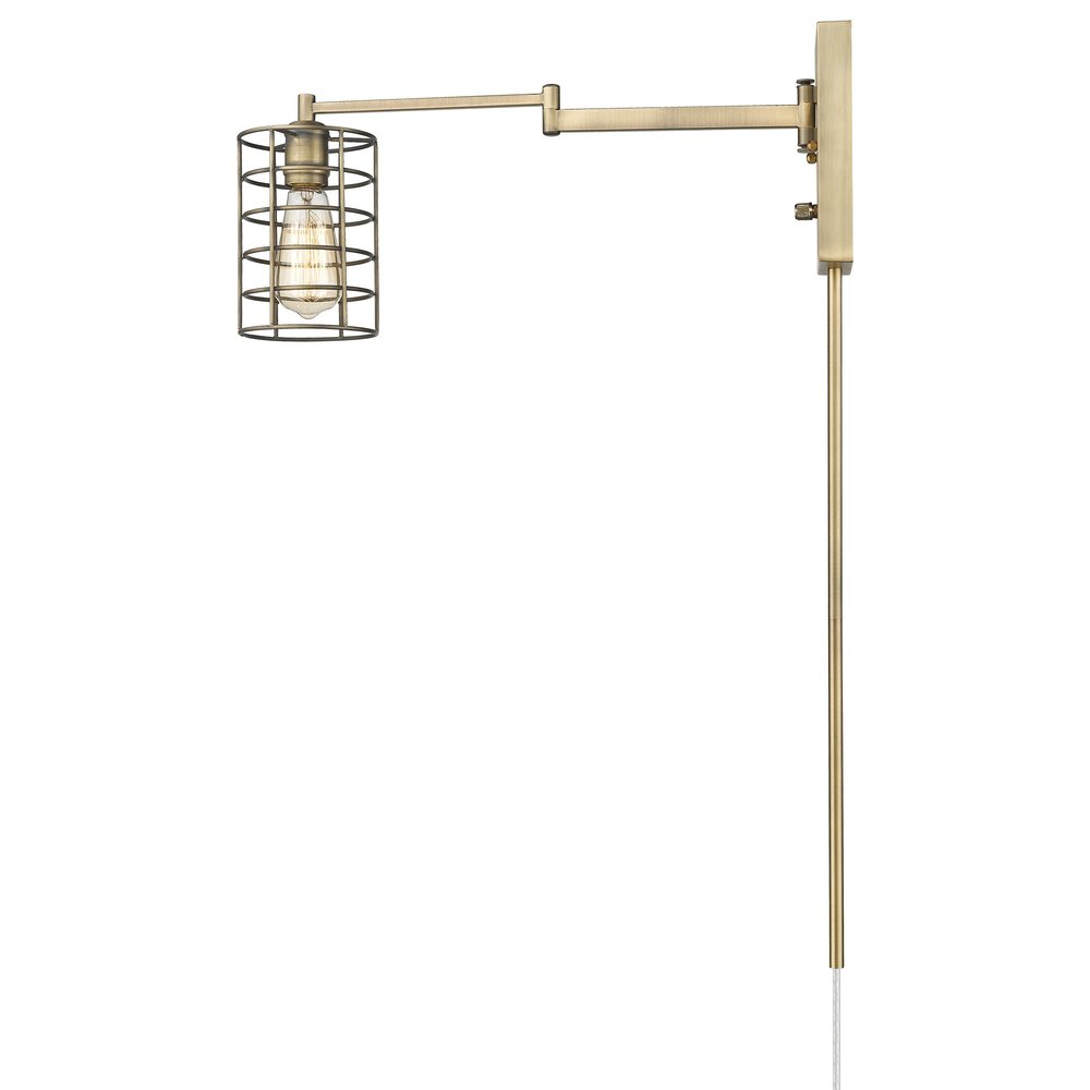 Industrial Gold Metal Wall Sconce — view 5
