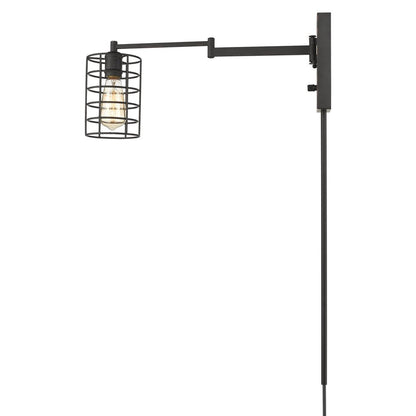 Industrial Bronze Metal Wall Sconce HomeRoots