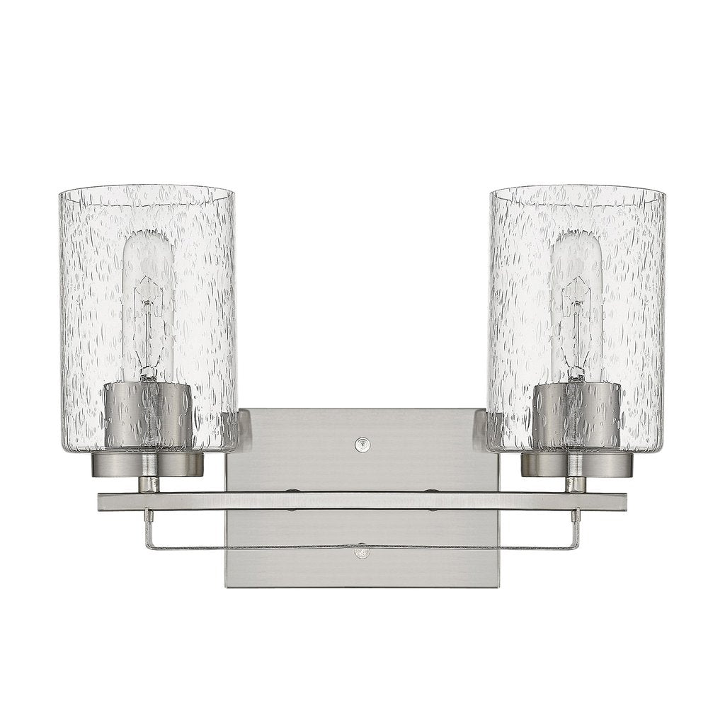 10" Silver And Clear Metal Vanity Flush Mounted Sconce HomeRoots