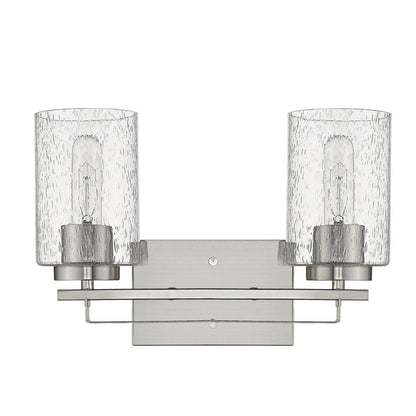 10" Silver And Clear Metal Vanity Flush Mounted Sconce HomeRoots