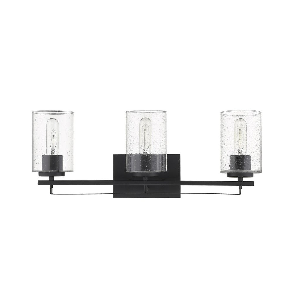 10" Black And Clear Metal Vanity Flush Mounted Sconce HomeRoots