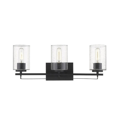 10" Black And Clear Metal Vanity Flush Mounted Sconce HomeRoots
