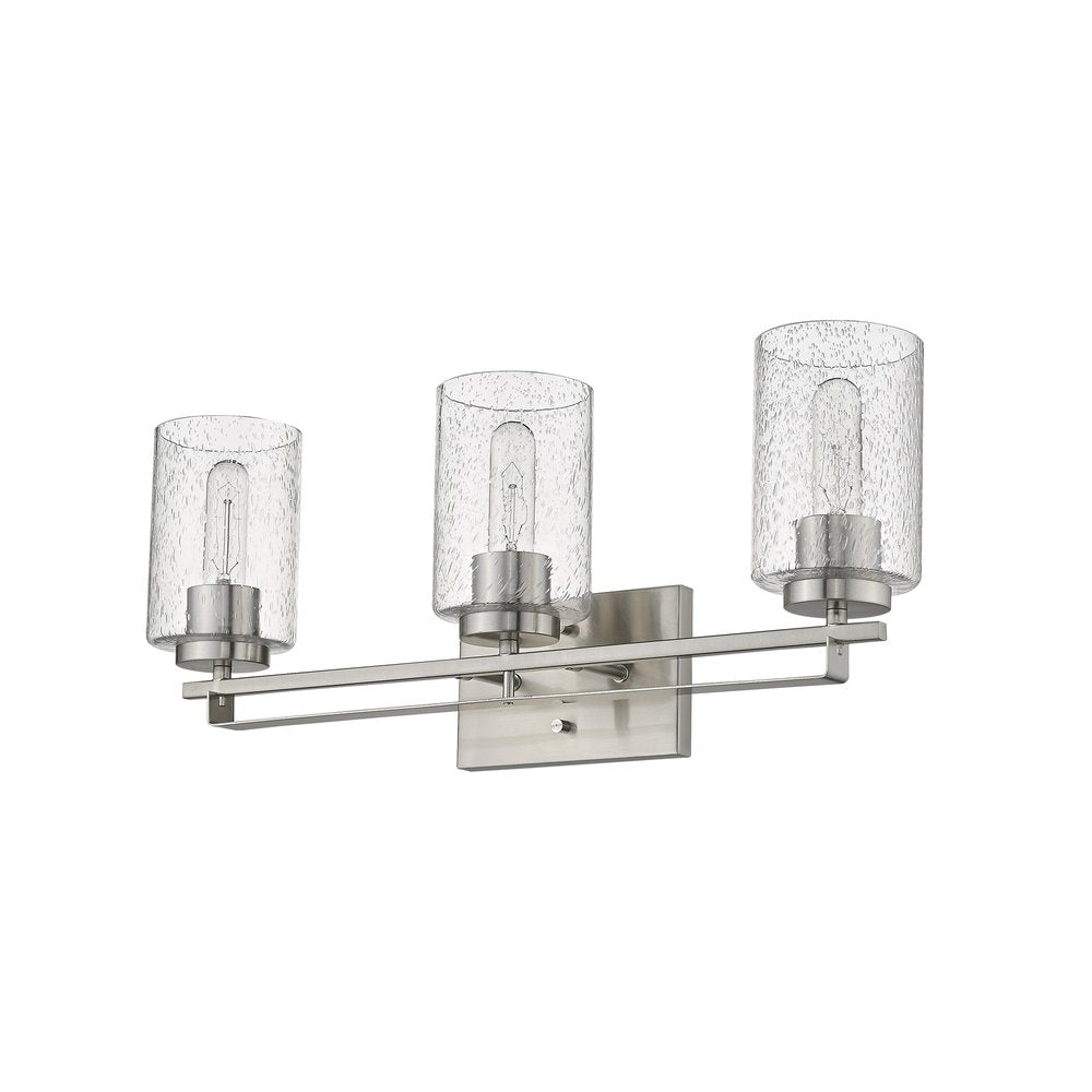 10" Clear And Silver Metal Vanity Flush Mounted Sconce HomeRoots