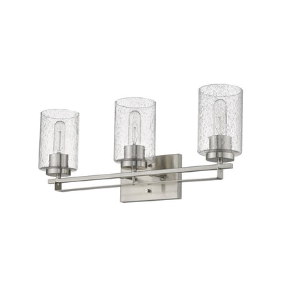 10" Clear And Silver Metal Vanity Flush Mounted Sconce HomeRoots