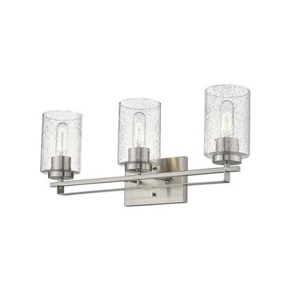 10" Clear And Silver Metal Vanity Flush Mounted Sconce HomeRoots
