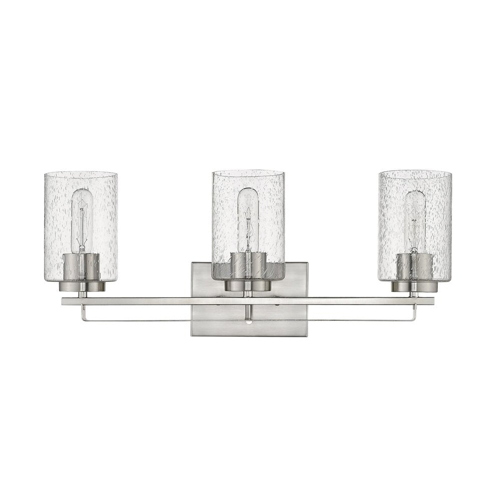 10" Clear And Silver Metal Vanity Flush Mounted Sconce HomeRoots