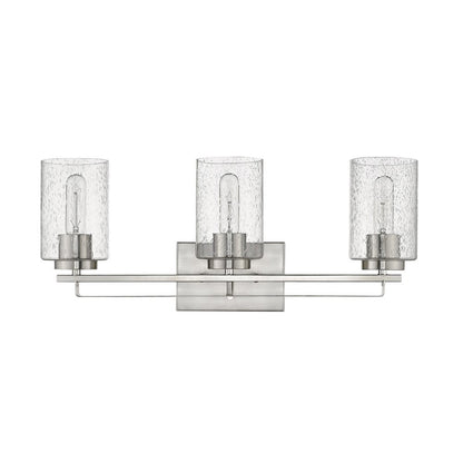 10" Clear And Silver Metal Vanity Flush Mounted Sconce HomeRoots